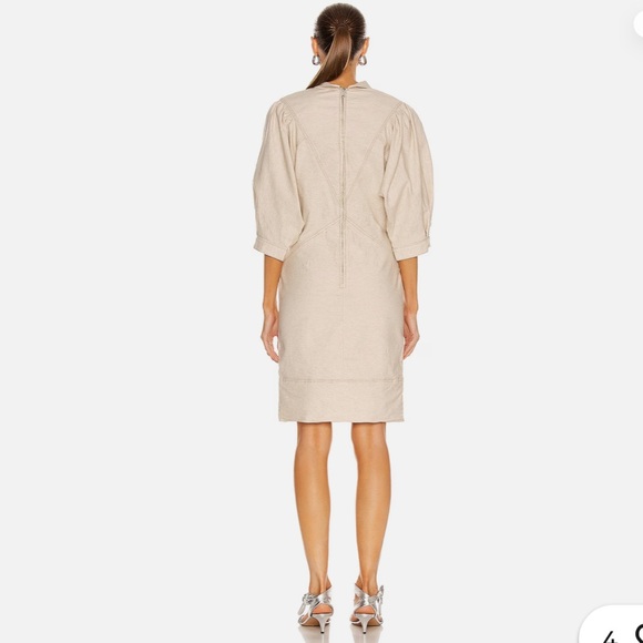ISABEL MARANT  Laure Dress In Beige - Picture 3 of 5